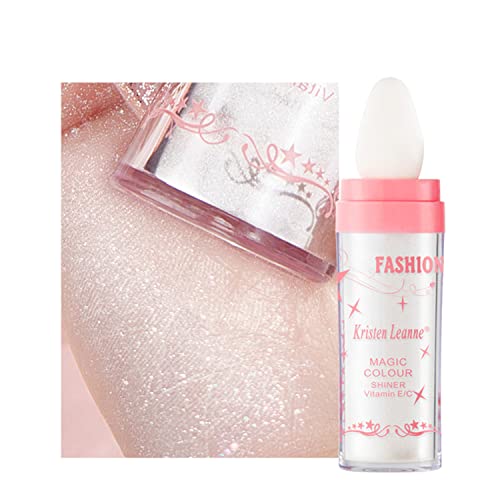 Polvo De Hadas Shimmer Face And Body Highlighter Powder Stick Makeup,The Natural Three-Dimensional Face Powder Blusher,High Gloss Fairy Glitter Sparkle Patting Powder Brighten Face Eyes Lips Hair Body Glow Valentines Day Gifts (#01 White Moonbeam) #TOP1