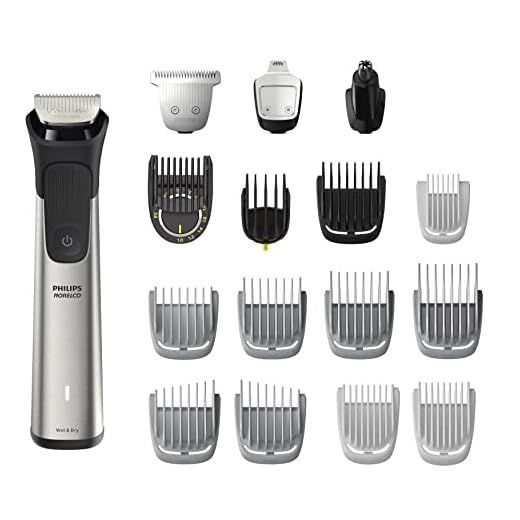 Philips Norelco Multigroom Series 7000, Mens Grooming Kit with Trimmer for Beard, Head, Hair, Body, Groin, and Face - NO Blade Oil Needed, MG7910/49
