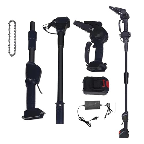 Cordless Pole Saw - Telescopic Pruner, Li-Ion Battery Powered for Easy Tree Trimming and High Branch Cutting