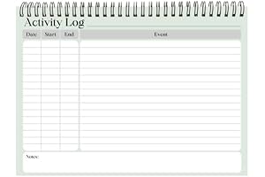 Activity Log Book: Your Daily Time Tracking Companion