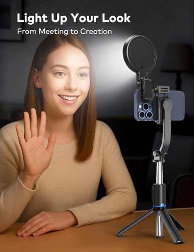 4 Zoll Ringlicht Monitor für Videotelefonie, Handylicht mit USB-aufladbar, Upgrade-Clip für 2 Montagearten – Schminklicht & Selfie-Licht für Laptop, Monitor, Handy, perfekt für Zoom, TikTok, YouTube