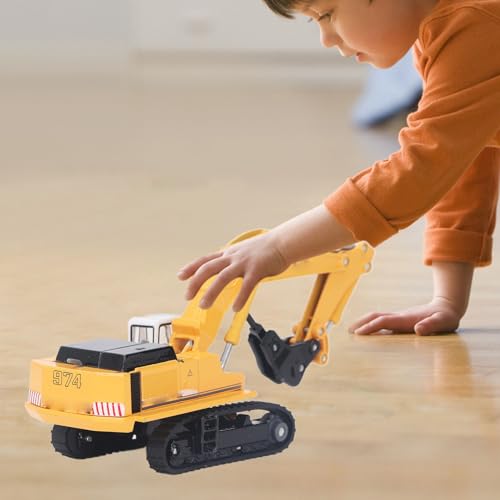Brinquedo de caminhões de escavadeira de broca móvel de liga para construção educacional com peças m
