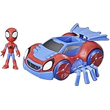 Spidey and His Amazing Friends Marvel Change N Go Web-Crawler and Spidey Action Figure, 2-in-1 Vehicle, 4-Inch , for Kids Ages 3 and Up