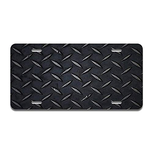 SignMission Black Diamond Plate Aluminum License Plate | License Plate 12