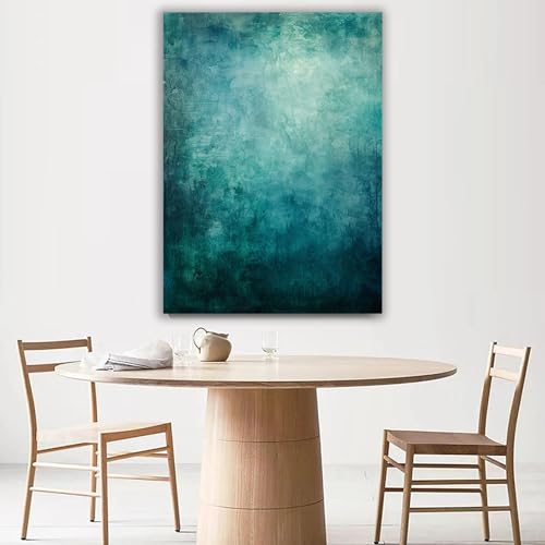 Tableau decoration murale chambre 40x60cm toile abstraite encadrée - 3