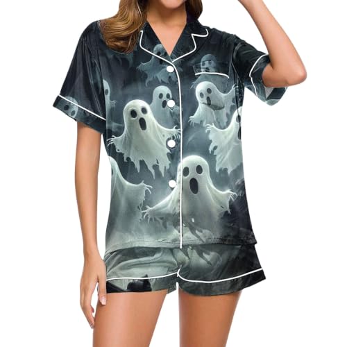 ZHIHAIHEN Halloween Pajamas Women 2 Piece Shorts 11# Multicolor Medium - image 1