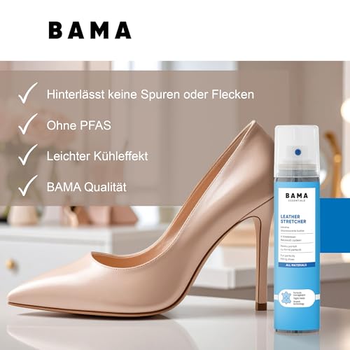 Bama Perfect Fit Lederdehner Spray zur Anpassung von drückenden Lederschuhen, für Rau- und Glattleder, transparentes Schuhspray, 75ml