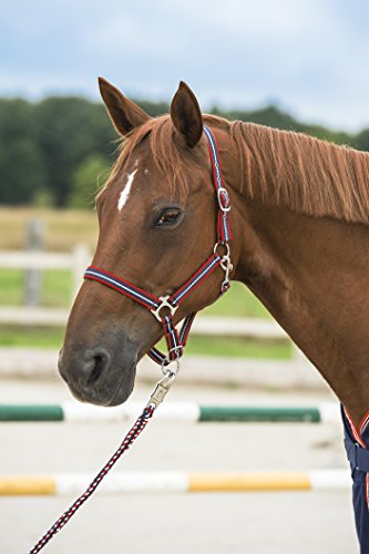 EKKIA Licol Tricolore Doux - Marine/Rouge/Blanc - Cheval Cover