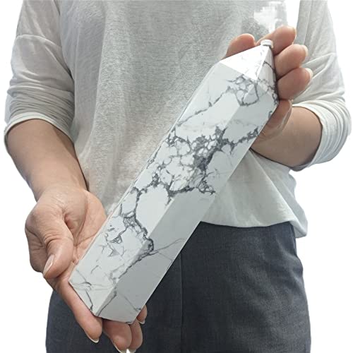 SLXWSXZE Natural White Pine Stone Pillar Crystal Wand Home Office Decoration Craft Gifts Feng Shui Furnishing Arti Reiki Crystals (Size : 900-1000g)