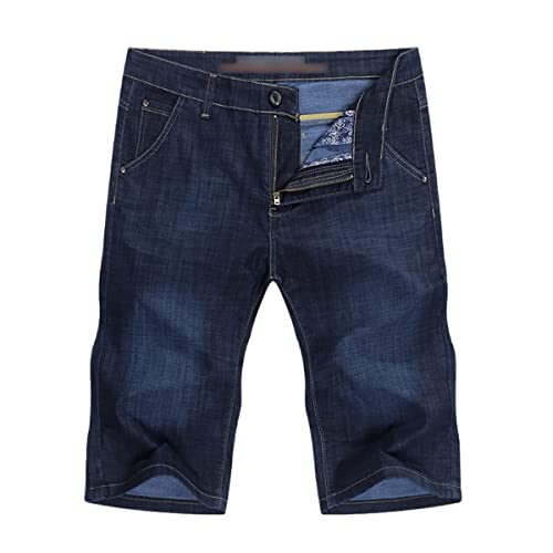 Short en jean pour homme coupe droite confortable contre la chaleur