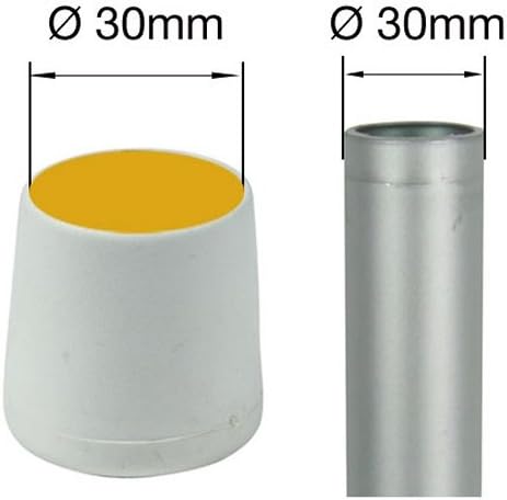 Lifeswonderful - 4 pcs Domed Furniture Feet - Ideal for Tables Chairs etc - Available in Many Sizes & Colours (30mm, White) - Image 3