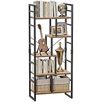 5-Tier Pipishell Bookshelf with Steel Frame