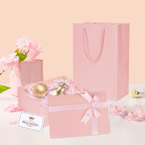 BoîTe a Cadeau Rose 22 x 16 x 8,5 cm Boite Carton Cadeau Avec Couvercle – vue 3