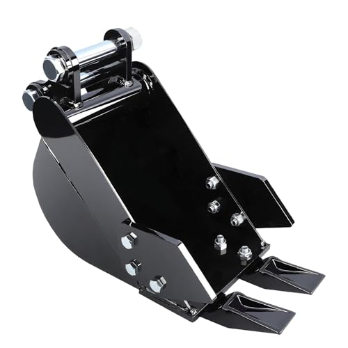 Mini Excavator Bucket, 200mm/7.87in, Heavy-Duty Manganese Steel Trench Narrow Digging Bucket Compatible with CAT Komatsu Kubota 1-2 Ton Compact Excavators
