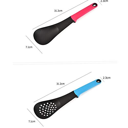 Ensemble d'ustensiles de cuisine en silicone avec support pour plan de travail - 6
