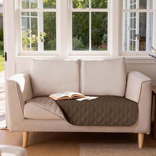 Image of gogobunny 100% Double Sided Waterproof Dog Blanket Soft Pet Bed Cover Reversible Protect Furniture Couch Sofa Car for Puppy Cat Kids (Dark Chocolate /Light Chocolate, 32x53 Inch (Pack of 1))