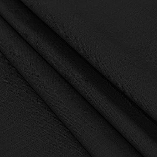 Image of sancua 100% Waterproof Rectangle PVC Tablecloth - 52 x 70 Inch - Oil Proof Spill Proof Vinyl Table Cloth, Wipe Clean Table Cover for Dining Tables, Buffet Parties and Camping, Black