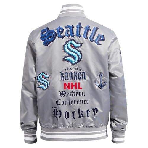 Image of Pro Standard Mens NHL Old English Satin Jacket