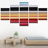 SIGNWIN 5 Panel Canvas Wall Art Gradient Pattern for Home Decorations Ready to Hang - 60