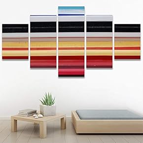 SIGNWIN 5 Panel Canvas Wall Art Gradient Pattern...