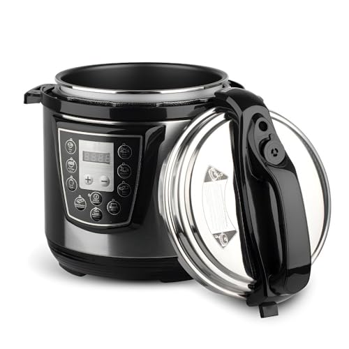 Olla A Presión Eléctrica De 6 L, Multifuncional For Cocinar Arroz Y Guisar Sopas, Con Tapa Abierta Y Temporizador.