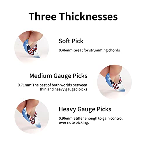Médiators Guitare 12-Pack Usa Drapeau Américain Médiators Guitare Électrique Guitare Acoustique Diverses Guitares - Les Beatles, Paul McCartney, John Lennon, RIngo Starr, George Harrison Médiators Guitare 12-Pack Usa Drapeau Américain Médiators Guitare Électrique Guitare Acoustique Diverses Guitares – Image 5