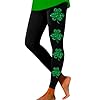 St patricks day leggings for women casual shamrock leggings irish green pant soft tummy control workout yoga pants  urban country home decor