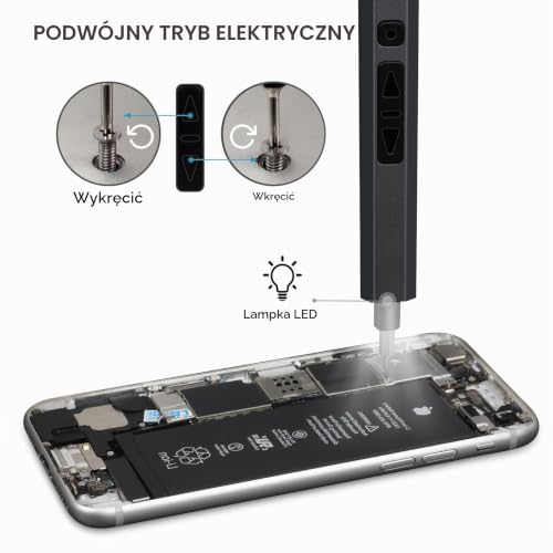 Elektryczny zestaw wkrętaków precyzyjnych, 142 w 2, mini wkrętarka elektryczna z akumulatorem elektrycznym ze światłem LED, magnetyczny wkrętak elektryczny, ładowanie do telefonu, konsoli do gier,