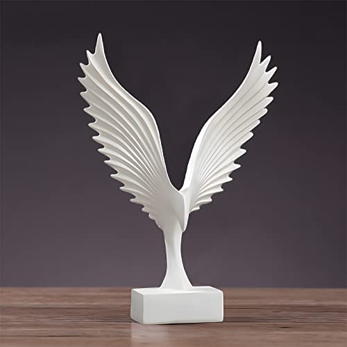 Dosker Eagle Wing Statue Sculpture Ornament Collectible Figurine Craft Ornament For Home Farm House Living Room Porch Decor White #TOP3