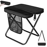 HuaMuDM Tragbarer Campinghocker Klappbar,33 x27 x31cm Camping Hocker,Leichter Angelhocker,Tragbarer Klapphocker mit Aufbewahrungsbeutel,für Angeln,Wandern,Garten,Grill,Strand