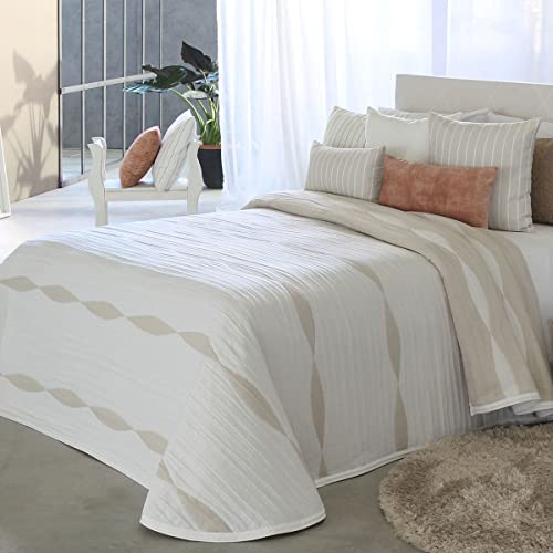 Colcha Capa Dumont - Cama 135 Cm - Color Beig C01