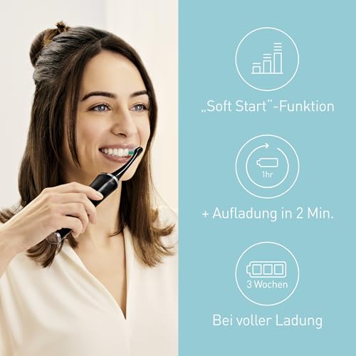 Panasonic EW-DP52-K803 Wiederaufladbare elektrische Zahnbürste, extrafein, Multi-Fit, Anti-Verfärbung, Spitzen- & Silikonbürsten, Ladestation, Schallvibration, LED-Anzeige, 90 Min Laufzeit, Schwarz – Bild 8