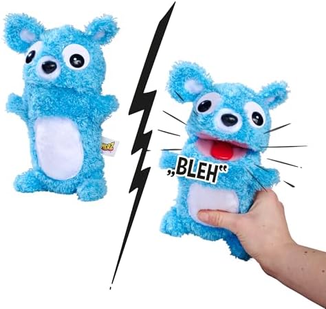 Simba 105953331 ScreamerZ Ayı "Babbling Bear" Sesli - Çığlık Sesli Komik Pelüş Hayvan - 5 Yaşından Büyük Çocuklar için Pelüş Figür, Yakl. 30 cm, Mavi - Görsel 3