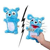 Simba 105953331 ScreamerZ Bär „Babbling Bear“ mit Sound - witziges Kuscheltier mit Schrei-Geräuschen - Plüschfigur für Kinder ab 5 Jahre, ca. 30 cm, blau