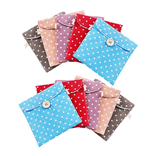FRCOLOR 10 bolsas portátiles de lino para almacenamiento