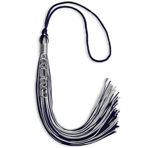 Pompon de graduation bleu marine argent 2026 Endea aux finitions soignées