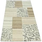 Fabriqué par WAWA Teppich HT330 Tapis oriental 100 % laine naturelle non teinté Népal Fait à la main 90 x 160 cm