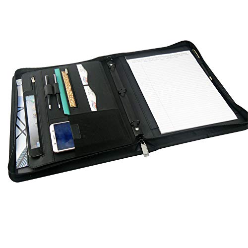 Porte-documents à 3 anneaux classeur zippé grand format pour bloc-notes pro - 5