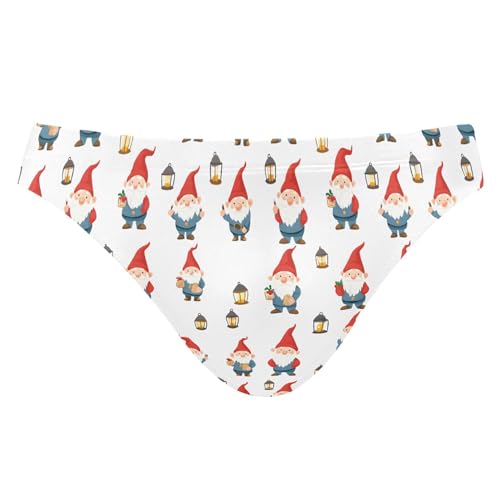 Men's Swim Briefs Christmas Xmas Gnome Dwarfs Swimsuit Beach Swimwear Bikini M B0403605