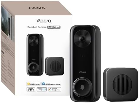 Aqara Doorbell Camera G400 with Chime, Wired/PoE, HomeKit Secure ...