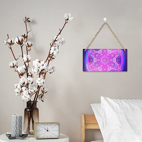Metatron Cube Plaque en Bois Cadeau Spirituel Idée Déco Maison 25cm
