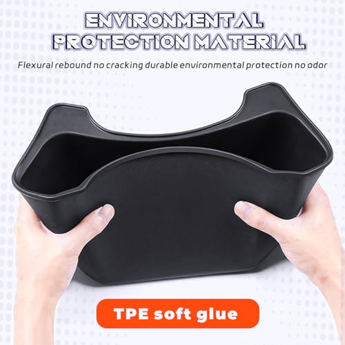 Image of Larger Capacity Rear Trash Can Compatible with Tesla Model Y 2023 2022 2021,Rear Center Console Storage Box Organizer