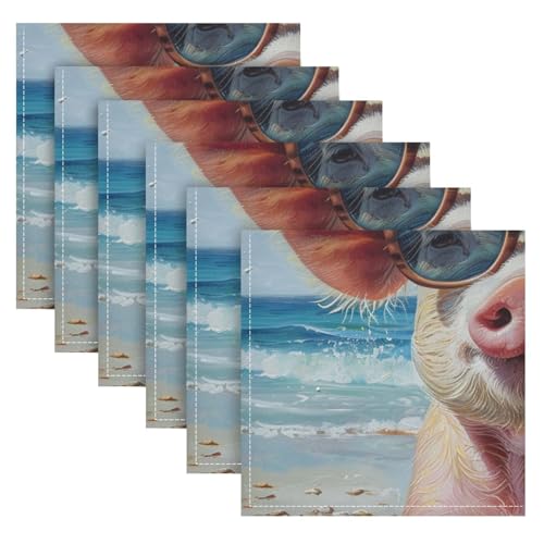 Servilletas de Tela ALAZA Pack 6 50.8x50.8 cm Multicolor miniatura 6