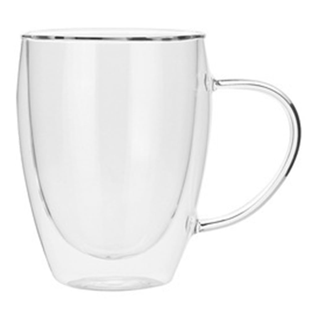 CTRLZS Double Wall Glass TeaCup Transparent Coffee Milk Water Mug High Borosilicate Teaware Drinkware Kitchen 350ml