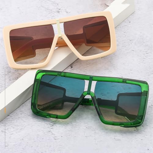 Lunettes de soleil dessus plat femmes grand format design luxe classique