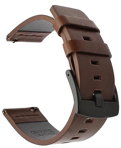Pulseira Relógio Couro Engate Rápido. Quick Release.Smart.LC44 Tamanho:22mm;Cor:Marrom escuro