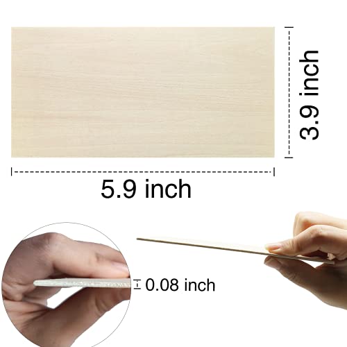 Wisyok 16 Pcs Wood Sheets, Unfinished Wood Board, 150X100X2Mm, Bass Wood, Wood Sheets Hobby Wood For Diy Crafts, Painting, Natural Plywood Board For Scrabble Tiles, Decorations #TOP1
