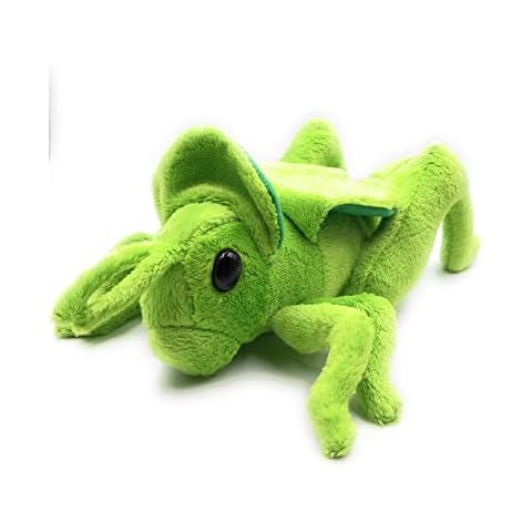 Onwomania Plush toy cuddly toy animal grasshopper green grasshopper 25 cm Cover