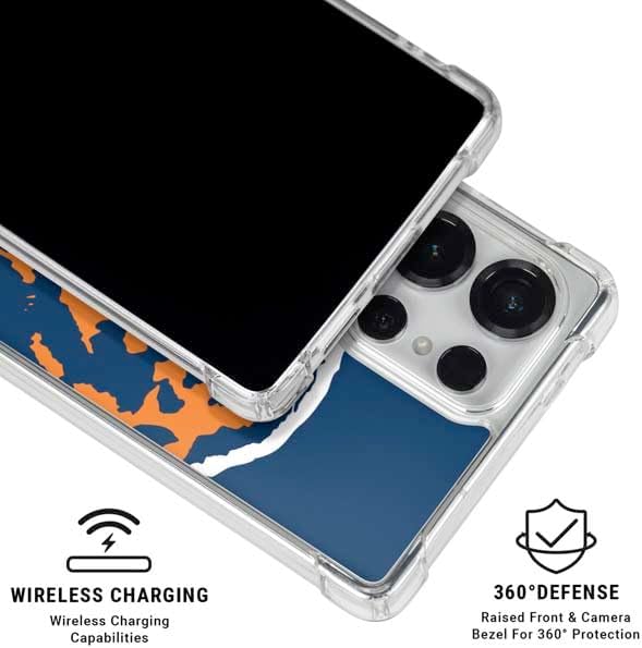 Skinit Clear Phone Case Compatible with Galaxy S25 Ultra - Officially Licensed NFL Chicago Bears Retro Logo Design