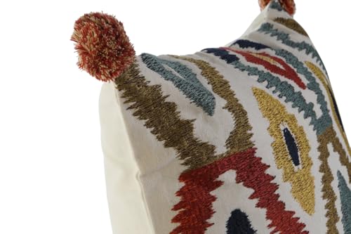 Housse de coussin coton multicolore 50x50 pour un salon cocooning et chaleureux